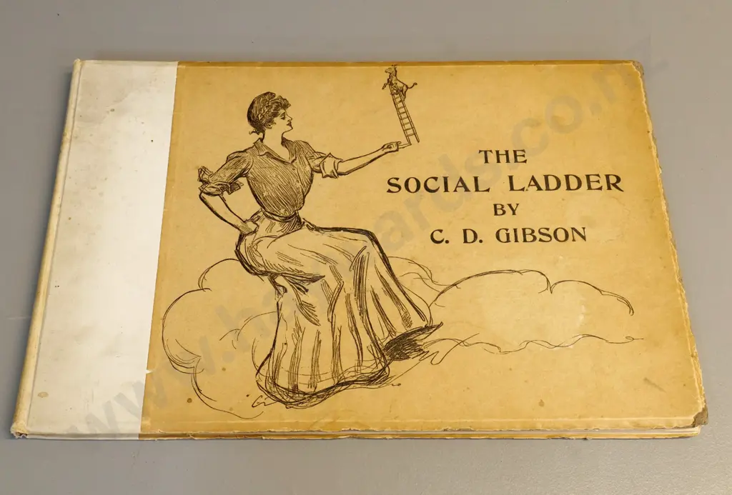 large book - The Social Ladder by Charles Dana Gibson, pub. 1902 - some wear and discolouration Image 1++