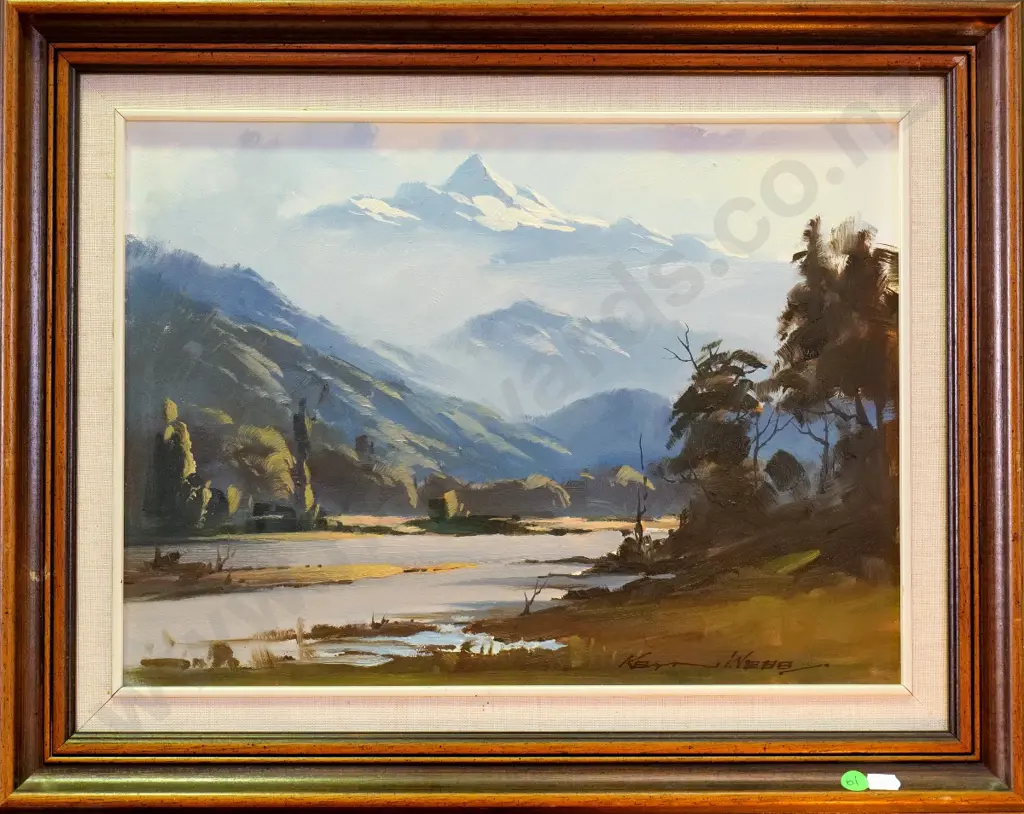 Kevyn Webb - framed oil "Morning Light Haast Pass" H-290 W-400 Image 1++