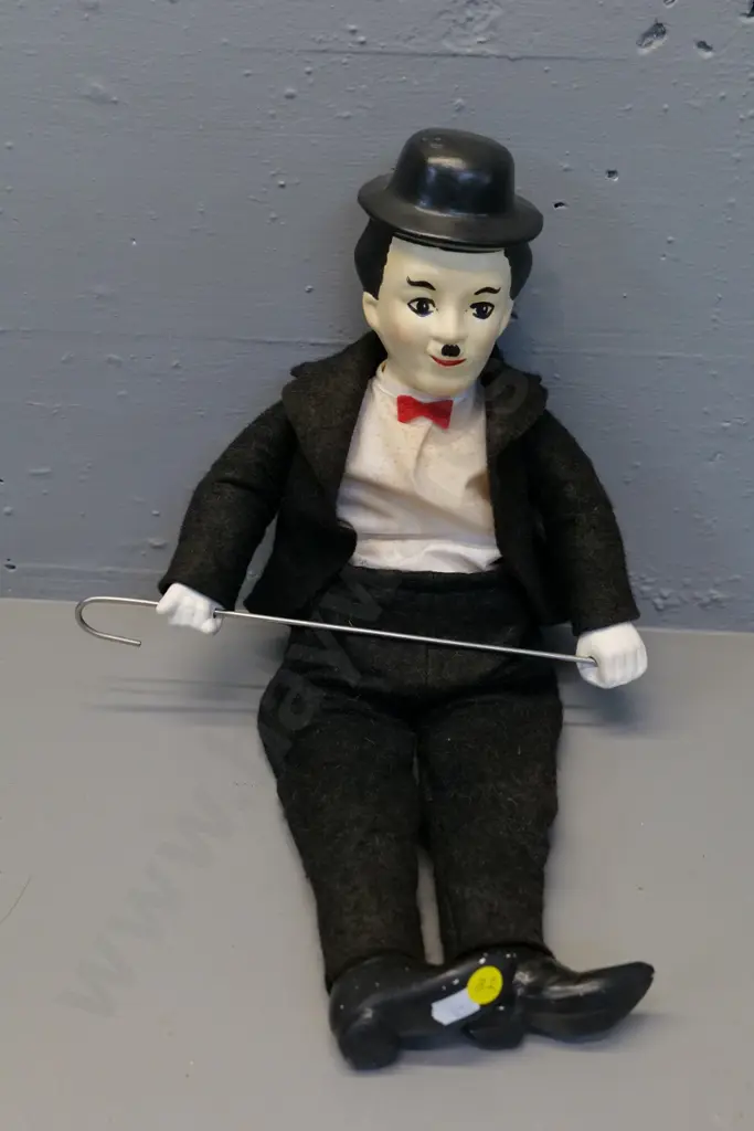 soft-bodied Charlie Chaplin doll with plaster feet, hands and head H-510 Image 1++