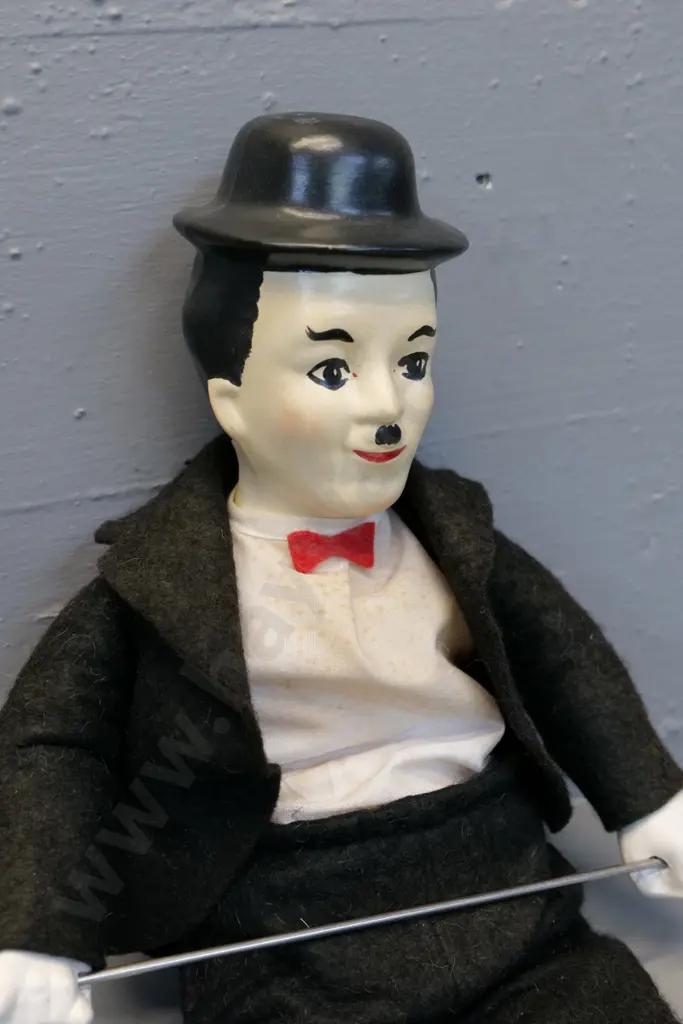 soft-bodied Charlie Chaplin doll with plaster feet, hands and head H-510 Image 1++