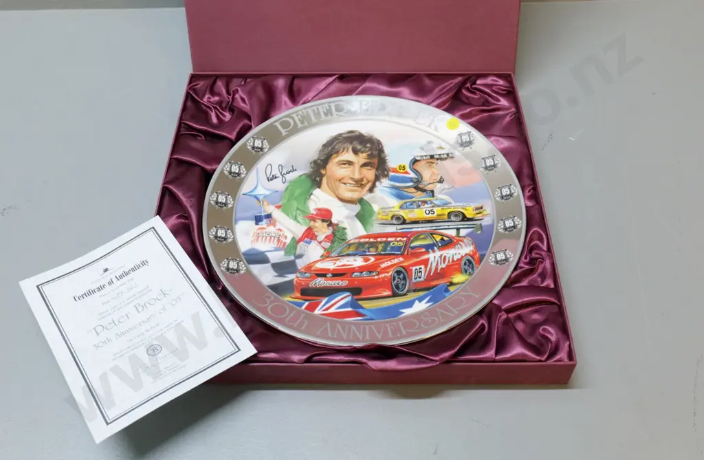 boxed Bradford Exchange collector plate - Peter Brock 30th Anniversary Holden Monaro - D300 Image 1++