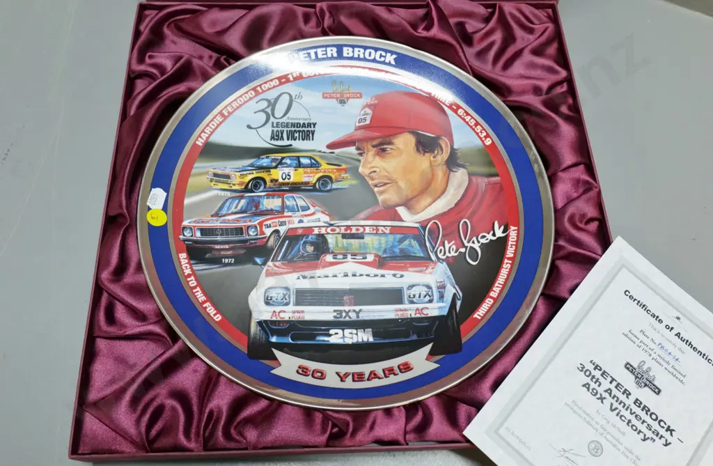 boxed Bradford Exchange collector plate - Peter Brock 30th Anniversary Legendary A9X Victory D-300 Image 1++