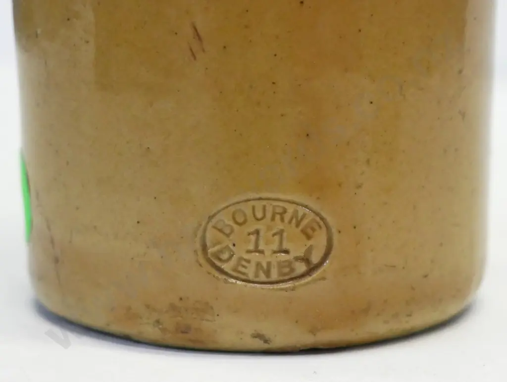 Dumpy ginger beer bottle, Saunders and Co, Christchurch, condition very poor, hair line crack, Image 1++
