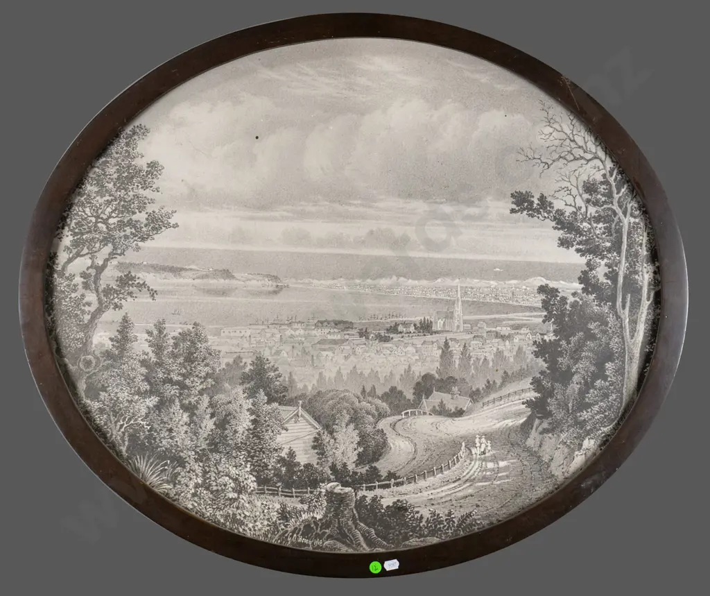 oval framed historic print - Dunedin H-675 W-800 Image 1++