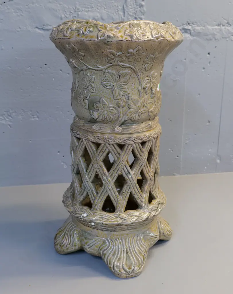 Benhar pottery umbrella stand - some firing cracks, one chip to base, otherwise good H-590 Image 1++