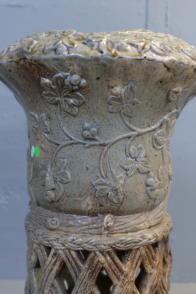 Benhar pottery umbrella stand - some firing cracks, one chip to base, otherwise good H-590 Image 1++