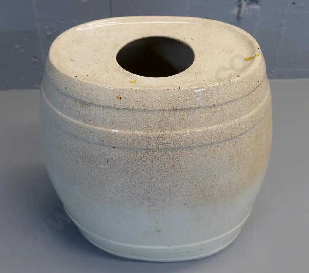English pictorial rum dispenser - no spigot - crazing, repairs  and wear H-330 W-320 Image 1++