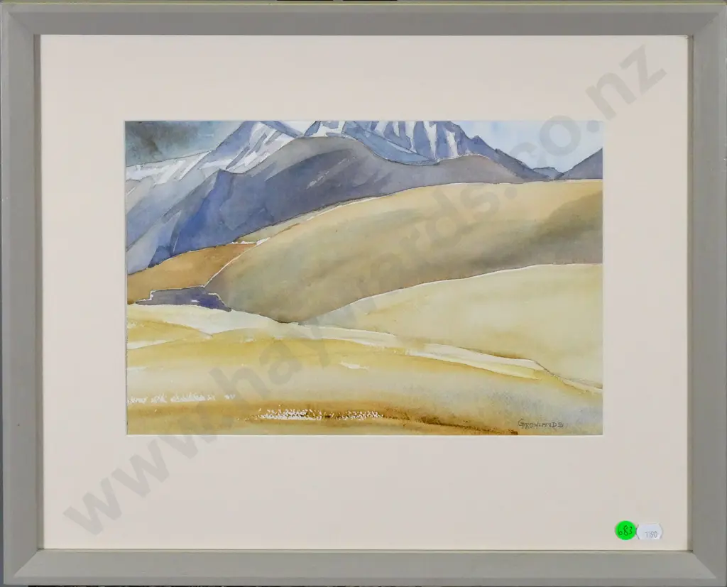 G Rowlands - framed watercolour - landscape Image 1++