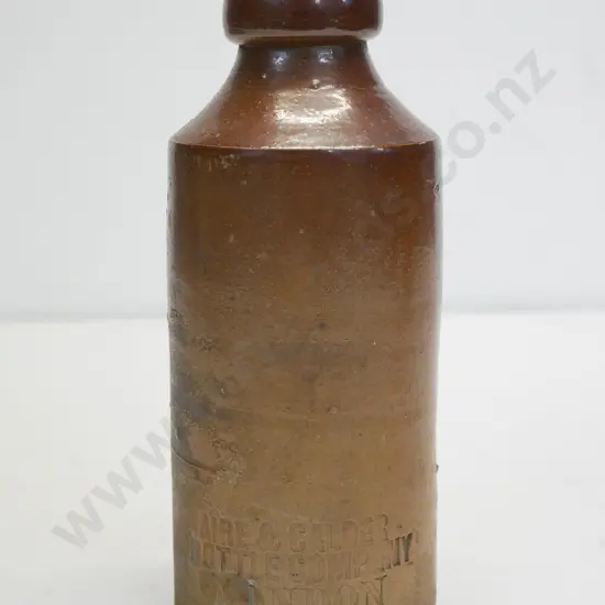 Dumpy ginger beer bottle, Aire and Caulder Bottle Co London, condition good, H - 170
