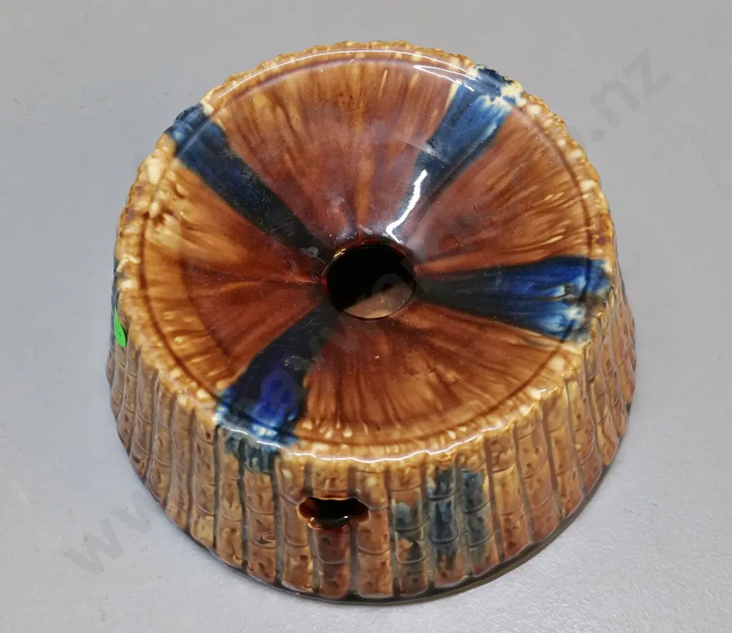 Ceramic spittoon, unmarked but attributed to Milton Pottery, bamboo design,condition very good Image 1++