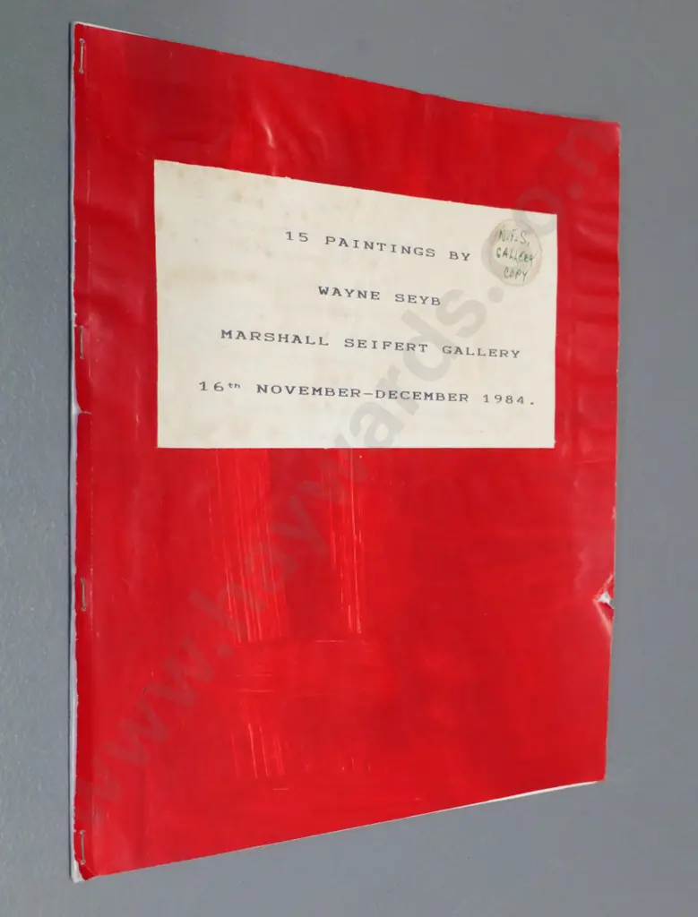 Wayne Seyb 1984 hand-made stapled exhibition catalogue and set of reference copies of seven linocuts from 1981 H250 W210 Image 1++