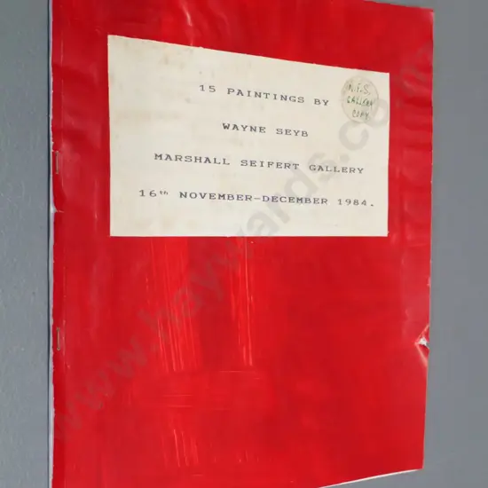 Wayne Seyb 1984 hand-made stapled exhibition catalogue and set of reference copies of seven linocuts from 1981 H250 W210