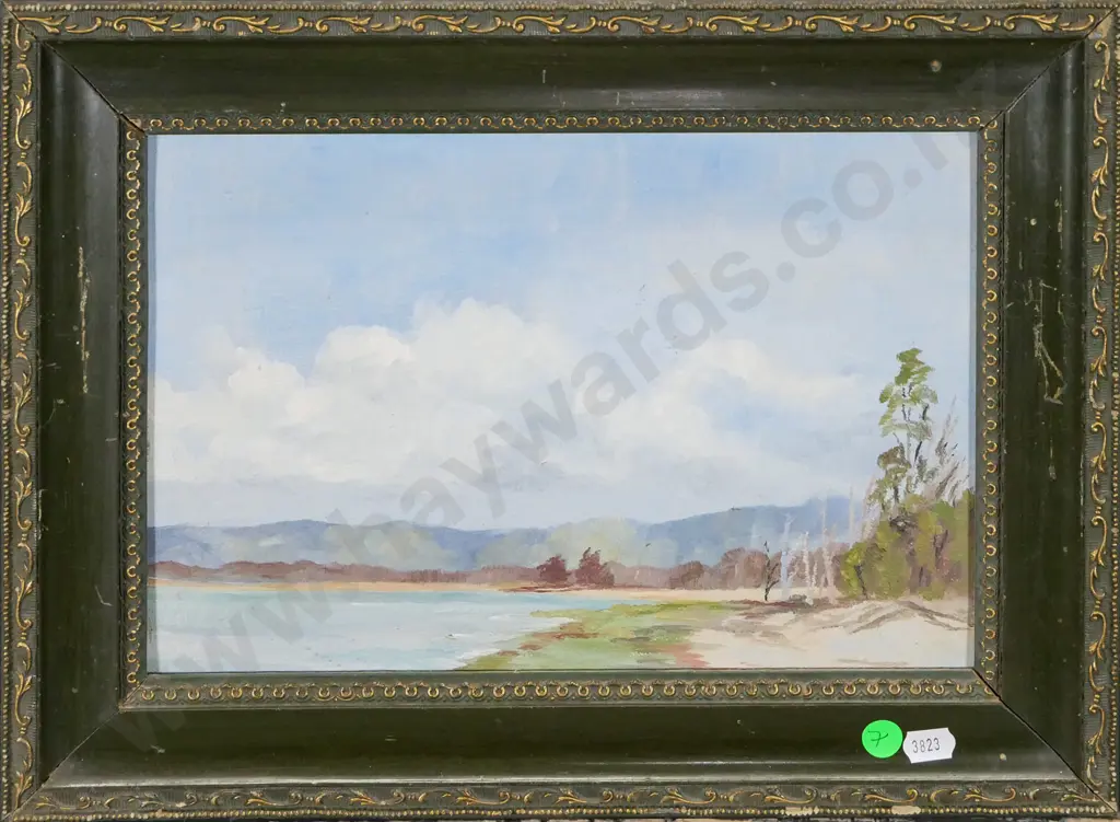 W Tait - framed oil - coastal scene H-200 W-290 Image 1++