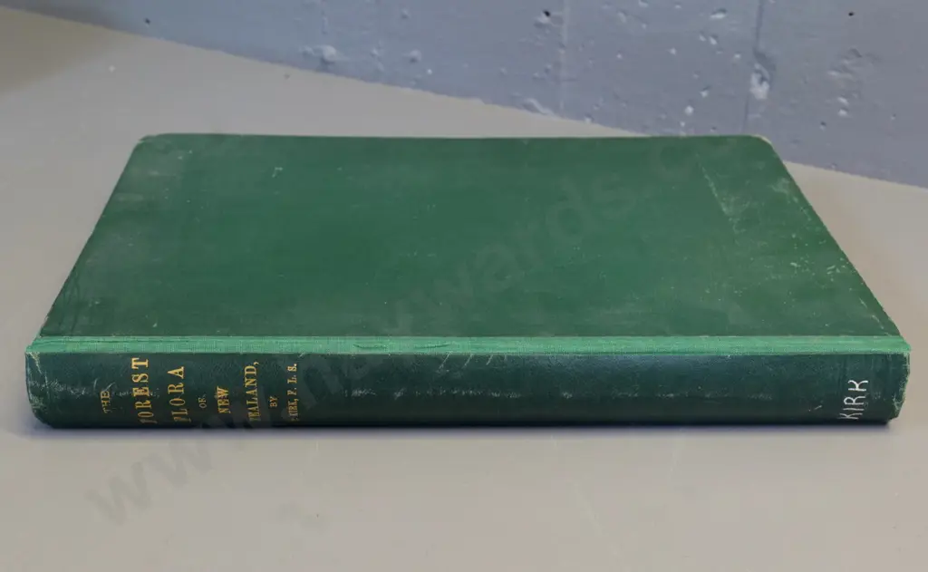 1889 book: 'The Forest Flora of New Zealand' by T. Kirk - ex Cawthron Institute library - some foxing & wear Image 1++