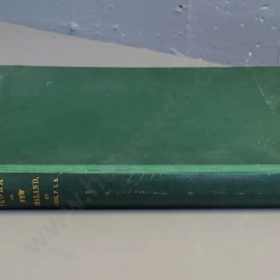 1889 book: 'The Forest Flora of New Zealand' by T. Kirk - ex Cawthron Institute library - some foxing & wear