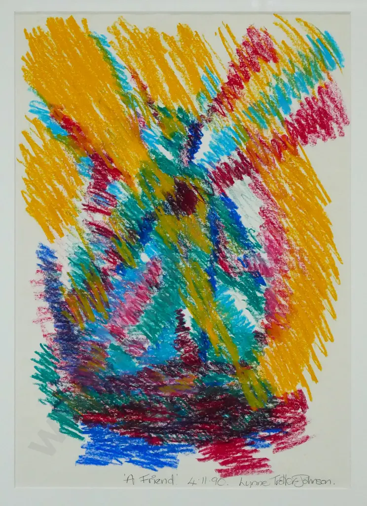 Lynne Trotter Johnson '90 - framed pastel "A Friend" H-570 W-410 Image 1++
