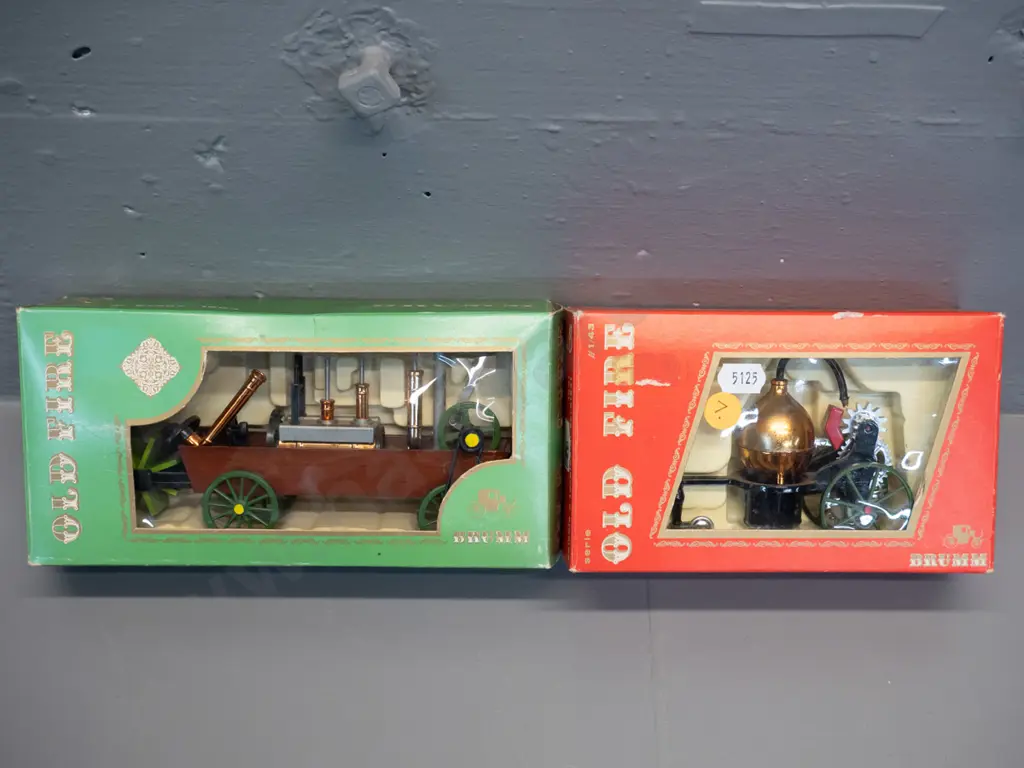 2 Brumm model vintage vehicles in original packaging: 'Old Fire' fire engines Image 1++