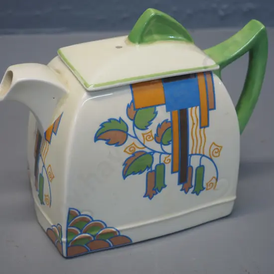 deco Royal Doulton 'Marina' pattern small teapot H-140 L-170