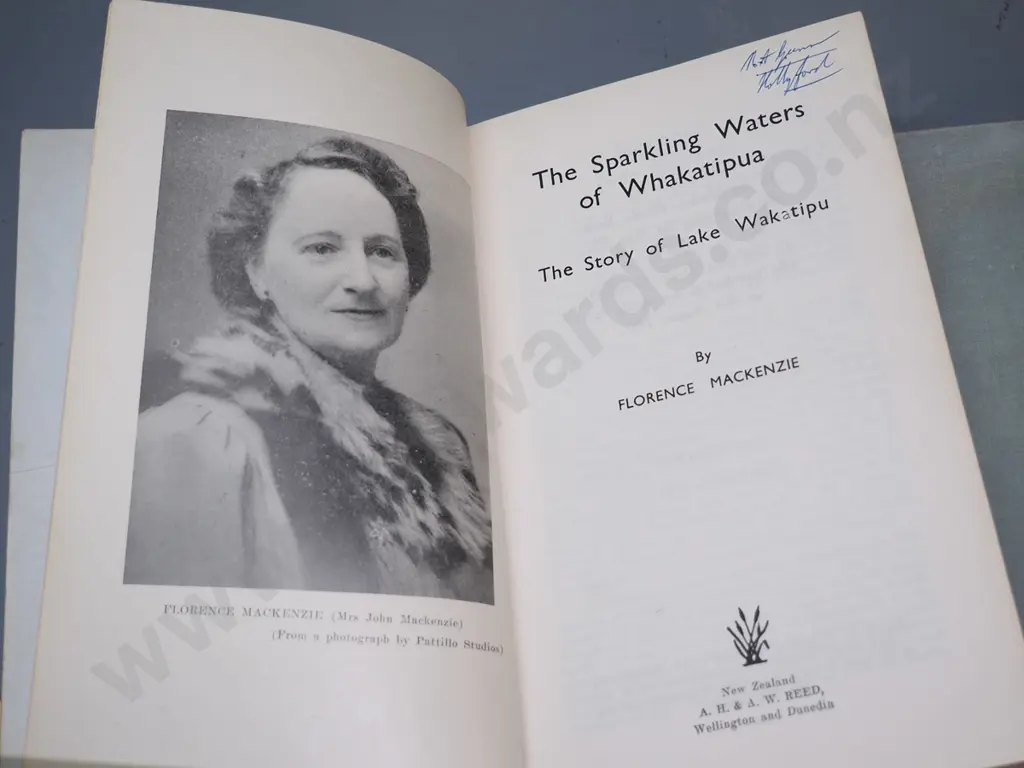 Sparking Waters of Whakatipua by Florence McKenzie, 2nd ed, 1948 AH & AW Reed Image 1++