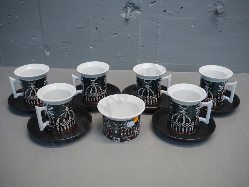 Portmeirion Magic City - 6 cups & saucers & a sugar bowl Image 1++