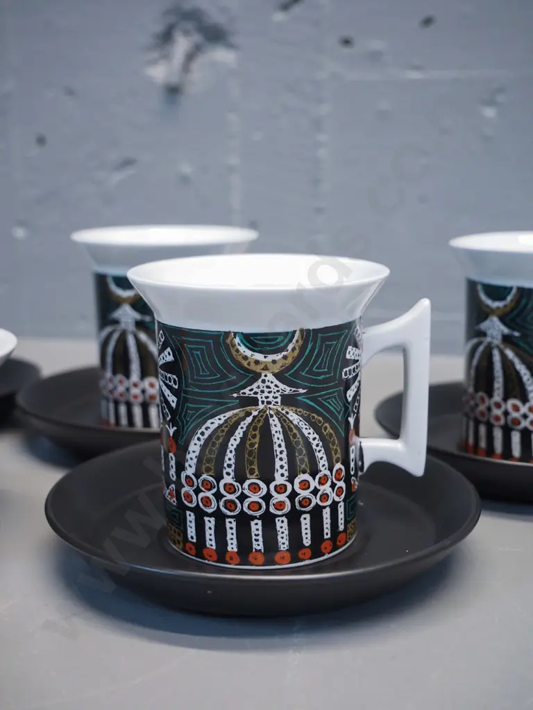 Portmeirion Magic City - 6 cups & saucers & a sugar bowl Image 1++