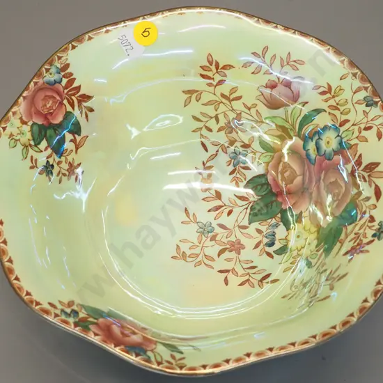 Maling 'Rosalind' footed lustre salad bowl H100 D220