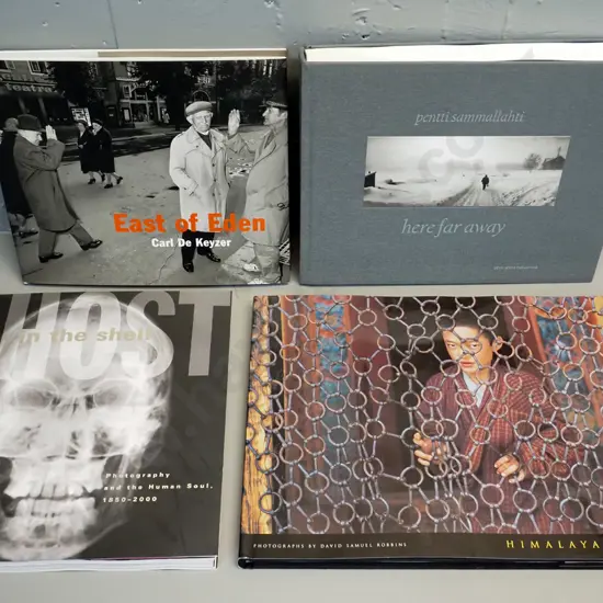 4 photo books - Penti Sammallahti 2013 reprint, Carl de Keyzer 1996, Himalayan Odyssey, Ghost in the Shell