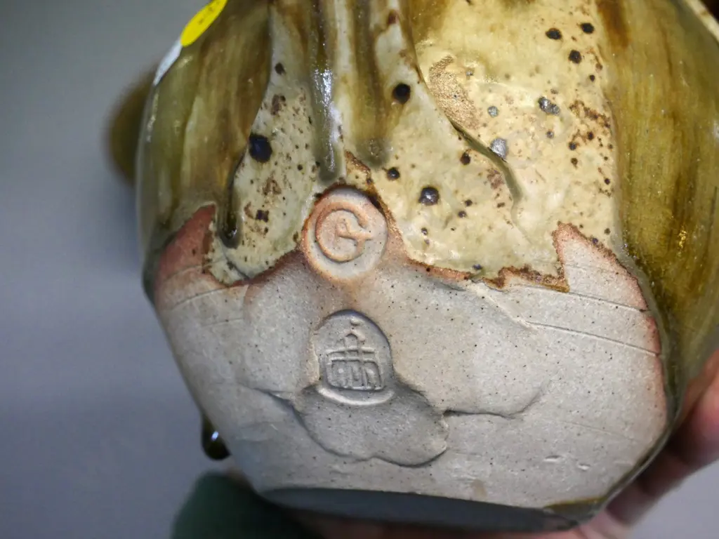 3 studio pottery items, all with maker's marks - teapot H-170 W-240, jug and small bowl Image 1++