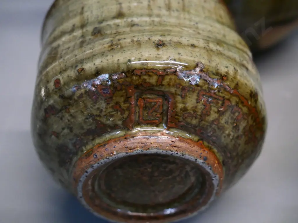 3 studio pottery items, all with maker's marks - teapot H-170 W-240, jug and small bowl Image 1++