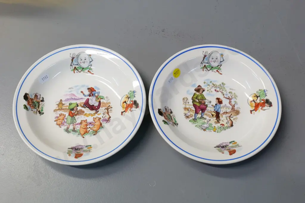 2 Crown Lynn Nursery Tales porridge bowls Image 1++