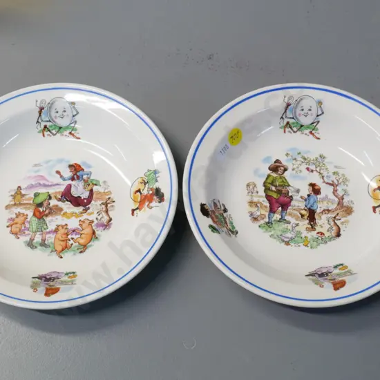 2 Crown Lynn Nursery Tales porridge bowls