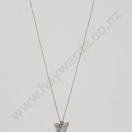 silver butterfly necklace