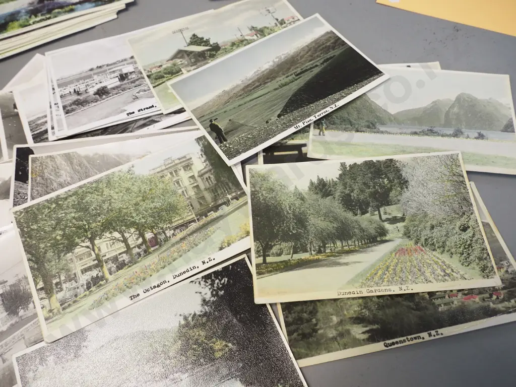 assorted New Zealand postcards - Dunedin, Queenstown, plus numerous North Island Image 1++