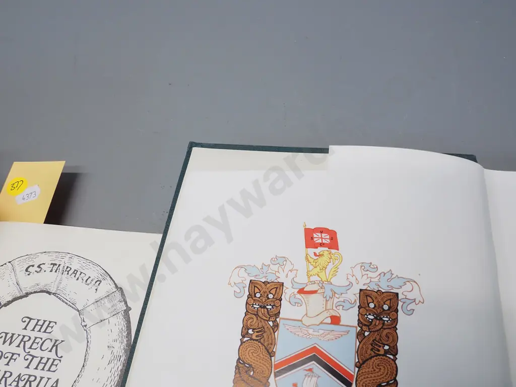 3 New Zealand books - Wreck of the Tararua, Union Steamship Line history, 1968-69 Otago Harbour Board register A-L only Image 1++