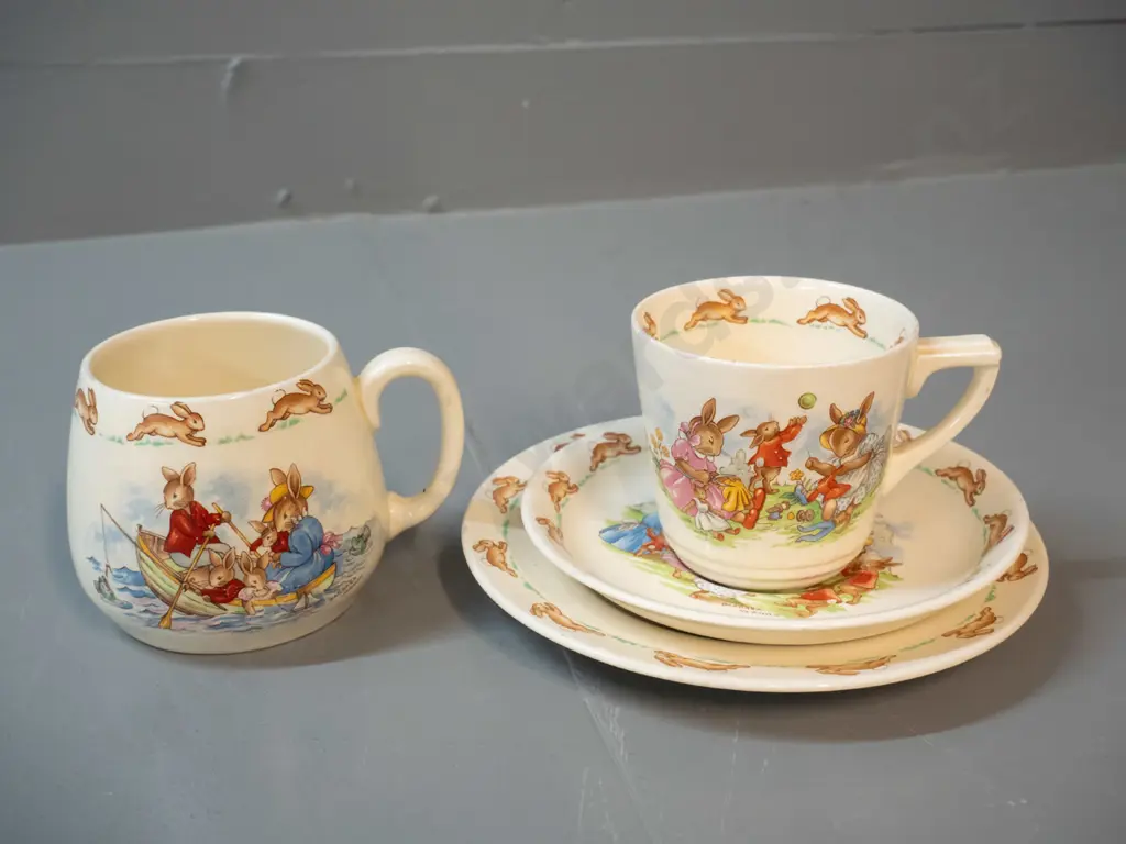 Royal Doulton Bunnykins trio and mug Image 1++