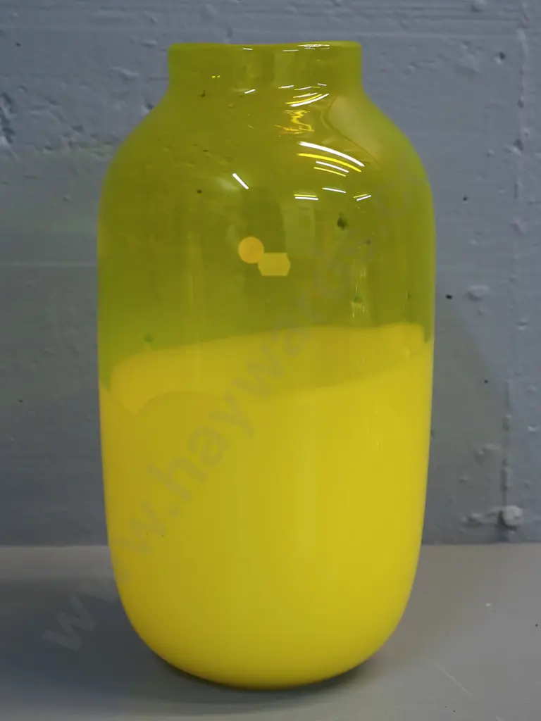 art glass vase - large two-tone yellow H-310 D-160 Image 1++