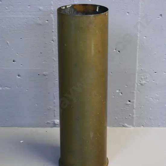 brass artillery shell casing - "cartridge M1" etched on base H-365 D-120