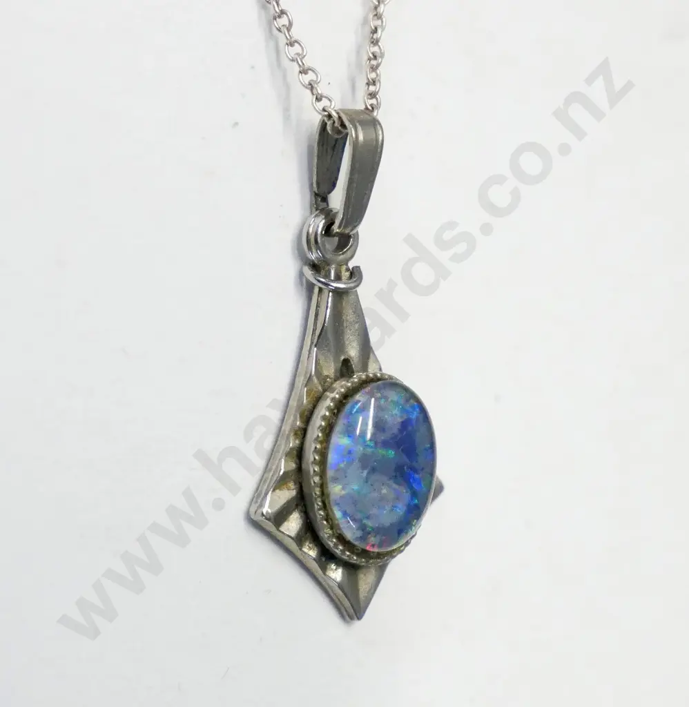 opal necklace chain stamped 925 Image 1++