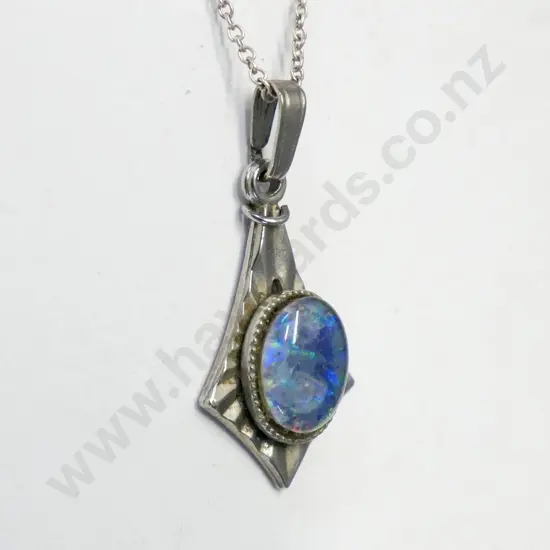 opal necklace chain stamped 925