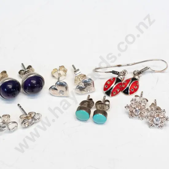 6 pairs asstd earrings all stamped