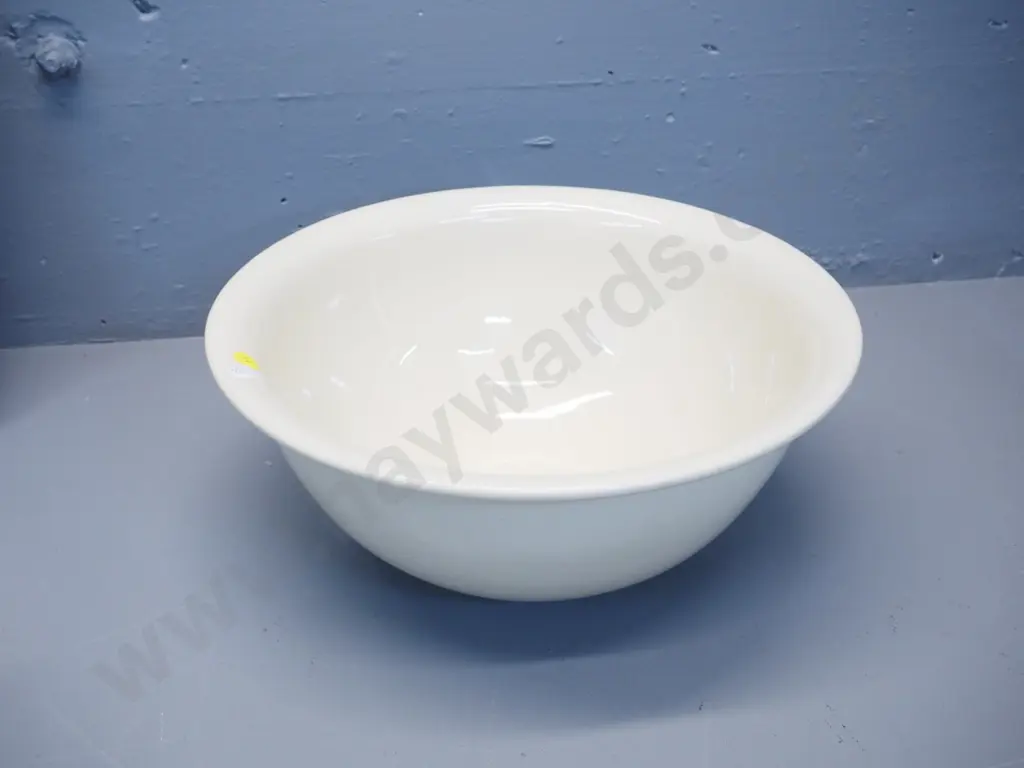 Crown Lynn cream glaze large mixing bowl with tiki mark H-130 Diameter 310 Image 1++