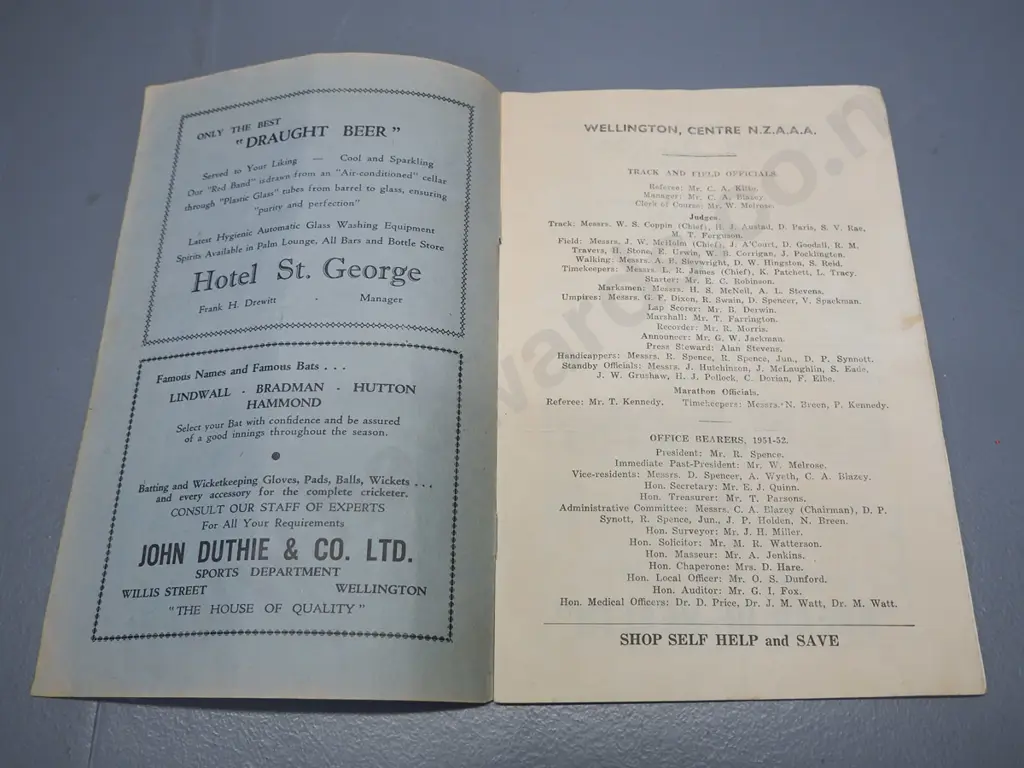 1951 Inter-University Canterbury-Victoria sports meet souvenir booklet, signed by Yvette Williams on cover, some foxing Image 1++