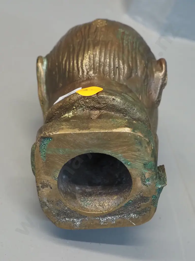 small heavy cast brass head of Robert Muldoon H-130 Image 1++