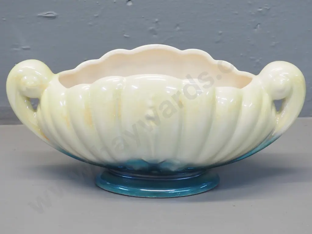 Titian ware graduated glaze handled flower trough - some glaze crazing H120 L275 Image 1++