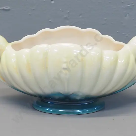 Titian ware graduated glaze handled flower trough - some glaze crazing H120 L275
