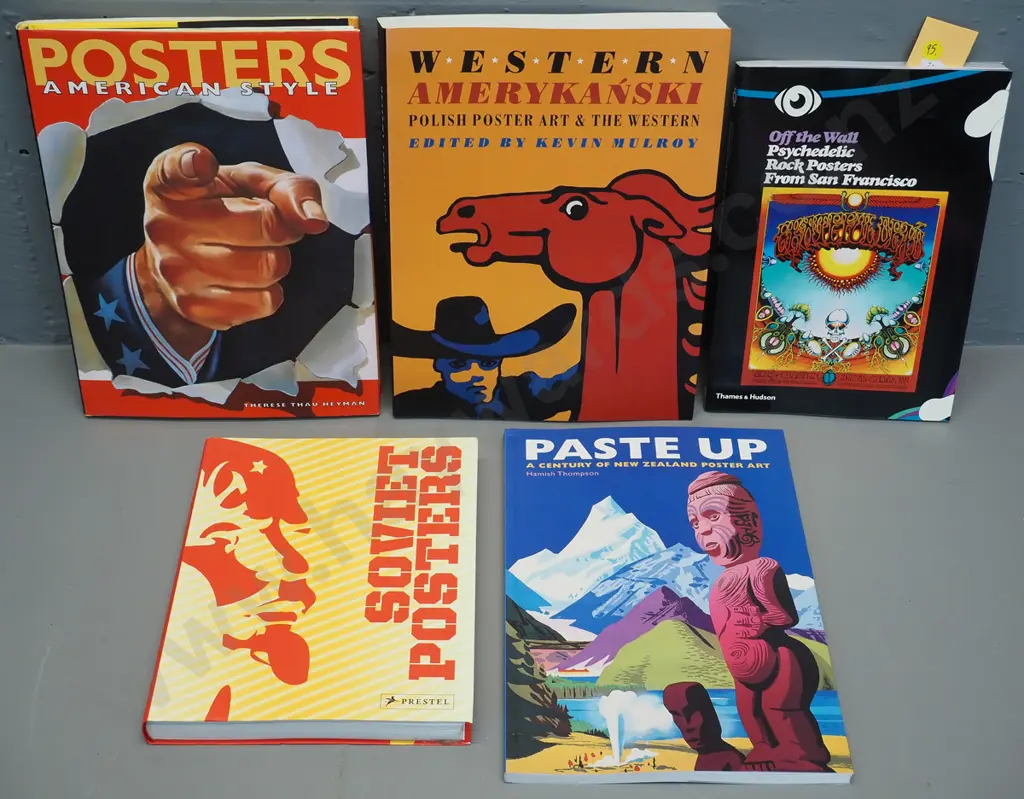 5 books on poster design: New Zealand, American, Soviet, Polish Westerns & the San Francisco Psychedelic music scene Image 1++