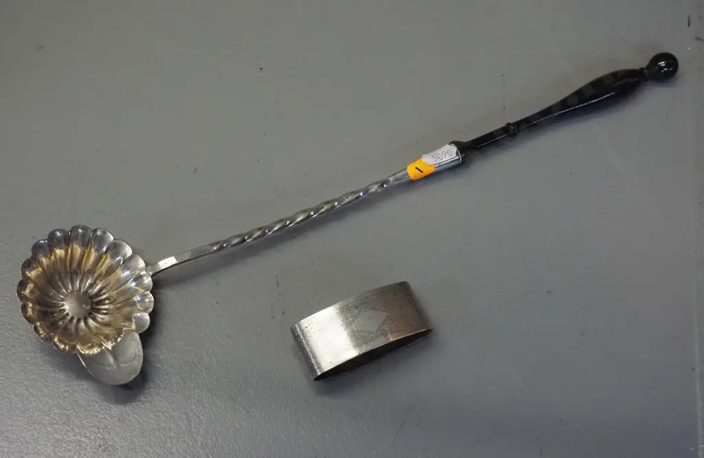 retro mahogany framed lounge chair & matching foot-stool in geometric tapestry fabric - one loose arm H830 W610 D620 Image 1++