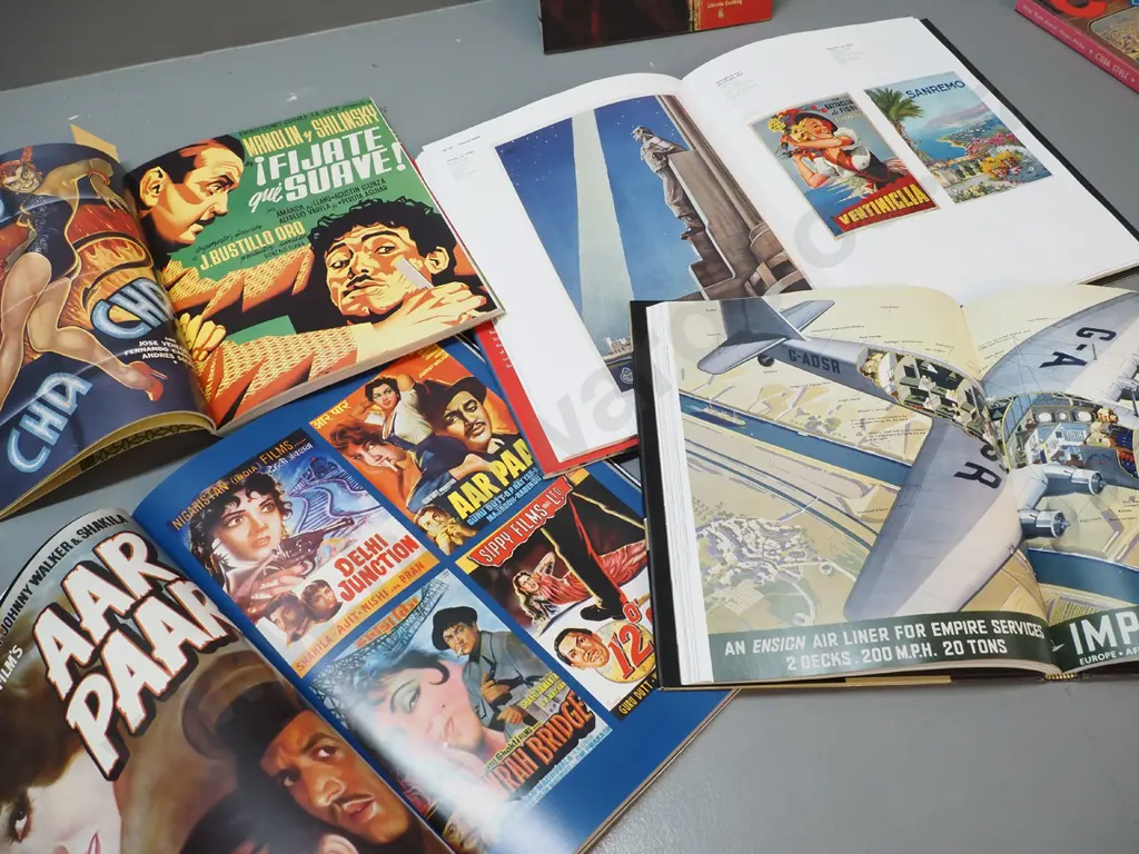 6 books on poster & graphic design: Cuba, Mexico, Italy, flight advertising & Bollywood movie posters Image 1++