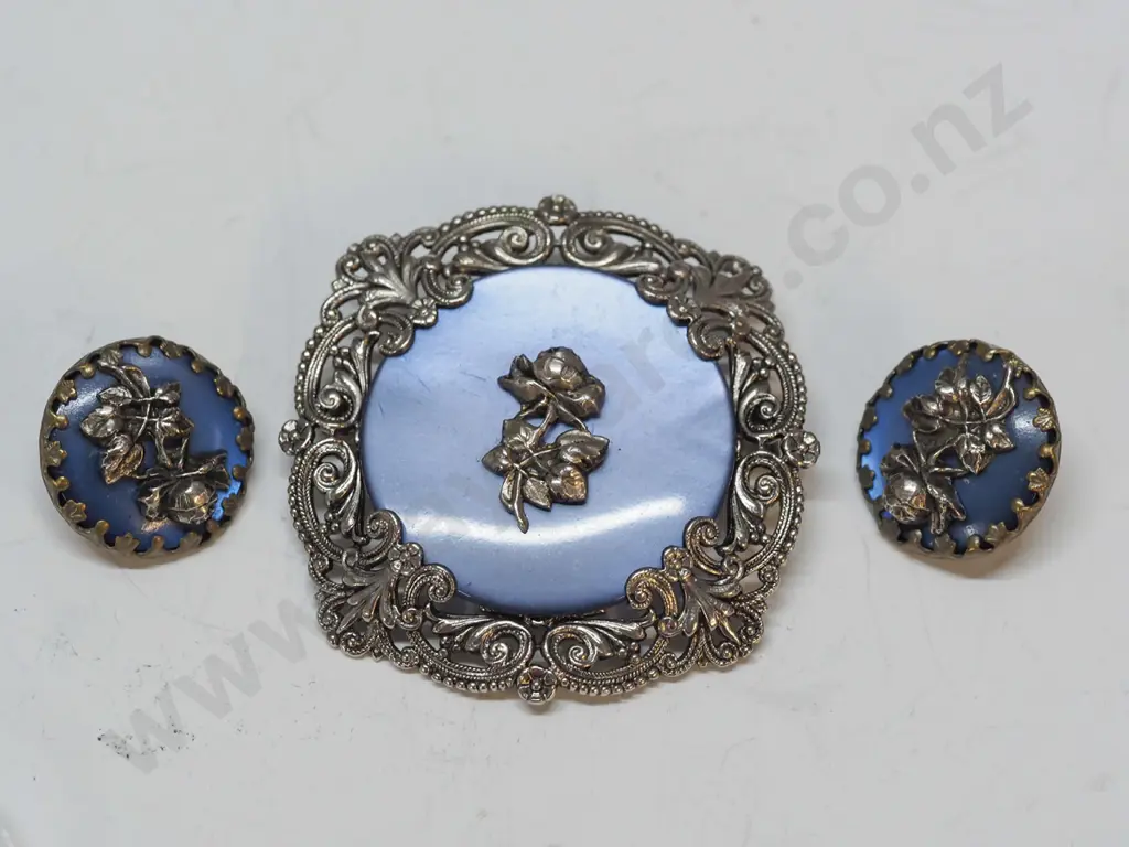 costume brooch & earring set Image 1++