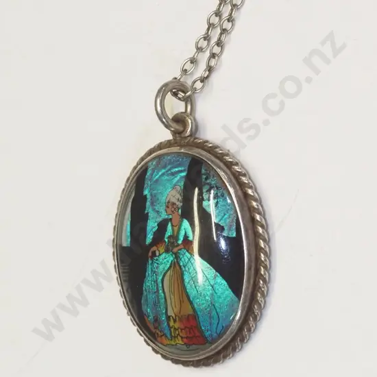 butterfly wing necklace stamped sterling silver